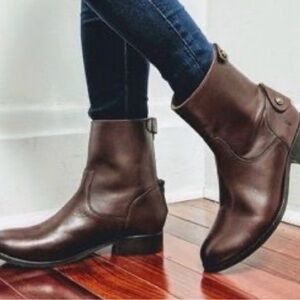 Frye Melissa Dark Brown Ankle Boots